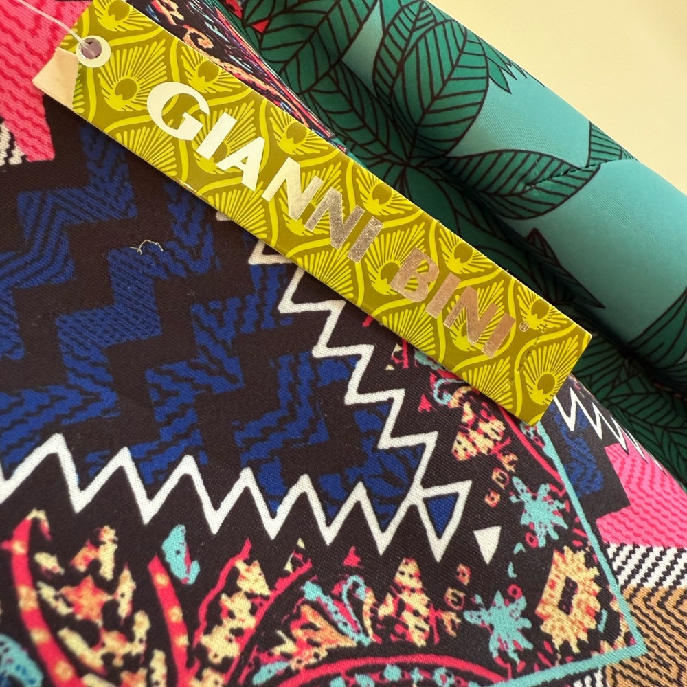 Gianni Bini Teal and Pink Patterned Dress *NEW WITH TAGS* - Picture 12 of 12